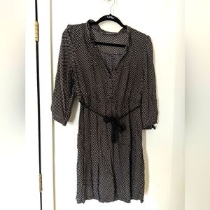 Black and white dress with pockets L